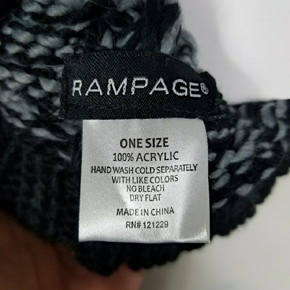 ❄2/$15 Rampage Chunky Colorblock Beanie Hat - Picture 3 of 3